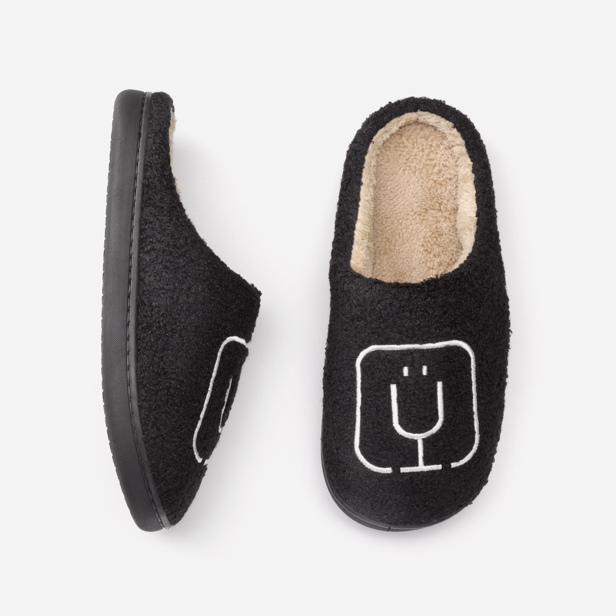 brumate-fuzzy-slippers-black-u9 apparel-slippers-above.png